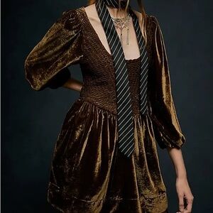 Free People Farrier Velvet Mini Dress